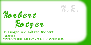 norbert rotzer business card