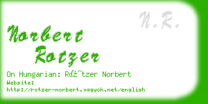 norbert rotzer business card